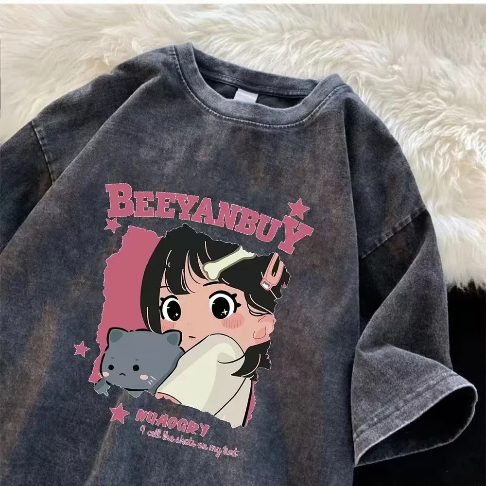 Women'S Fashion Trends Summer 2025 - 2025 Water-wash vintage t-shirt for men