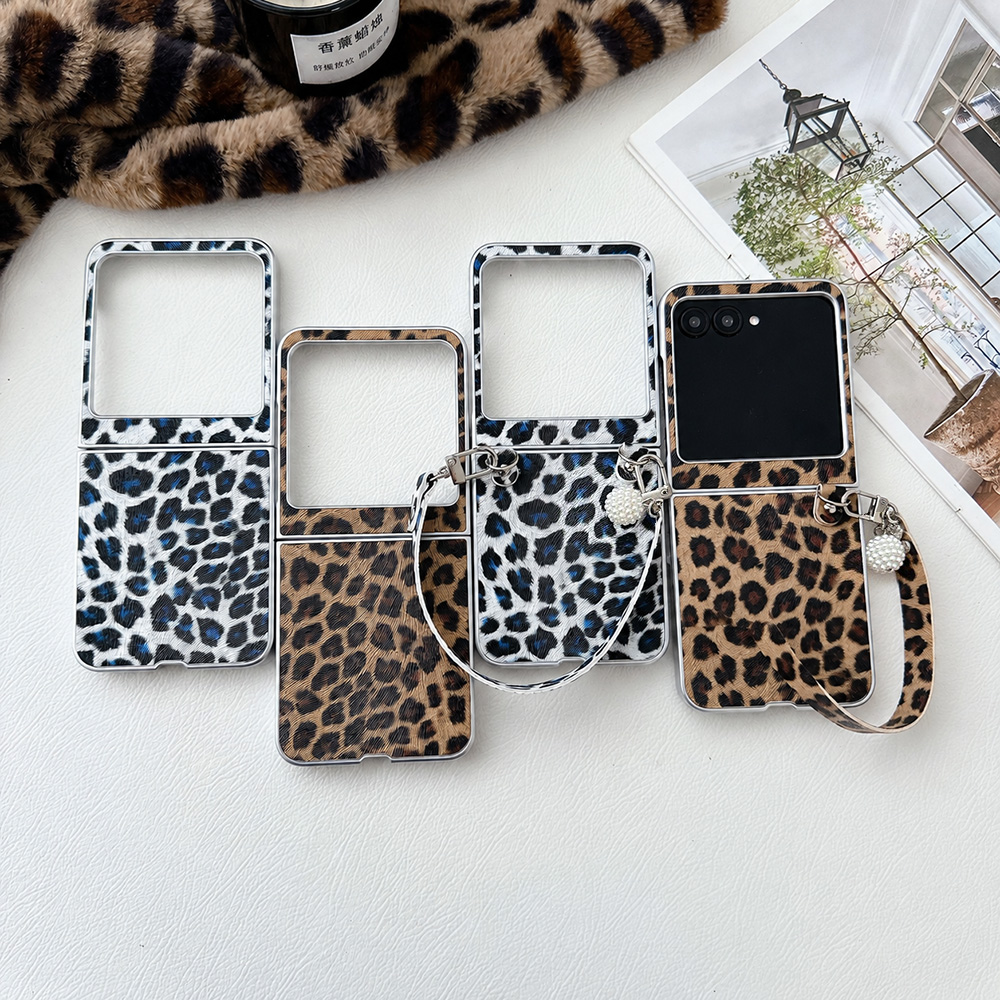 Spaghetti Strap Dress - Leopard Print Folding Flip Phone Case