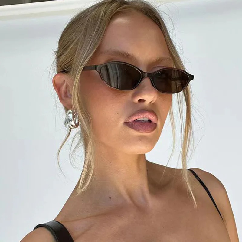 Women'S Fashion Eyewear - Retro Oval Frame Sunglasses Fashion Women