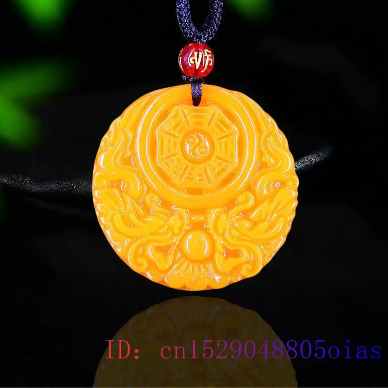 Women'S Fashion Jewellery - Yellow Jade Dragon Pendant Gifts Men