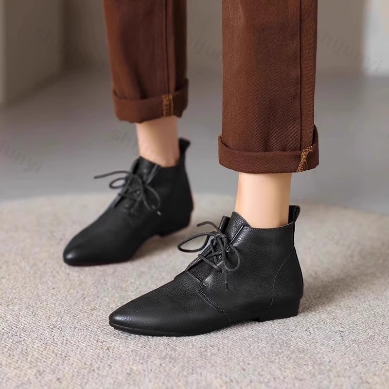 Women'S Fashion Trends Autumn 2025 - Women Short Boots 2025 Leather New