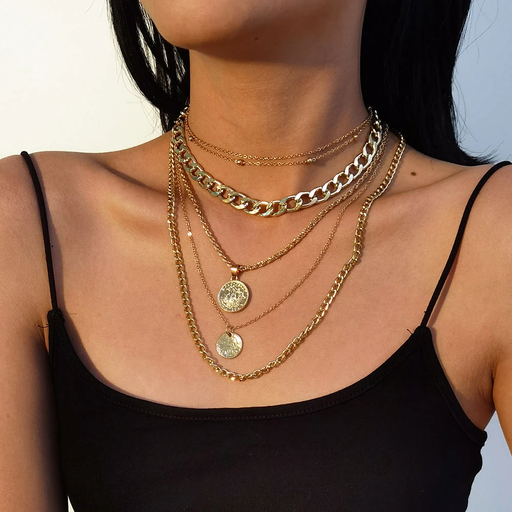 Women'S Fashion Show 2022 - 2022 Collar Punk Thick Chain Gold-plate