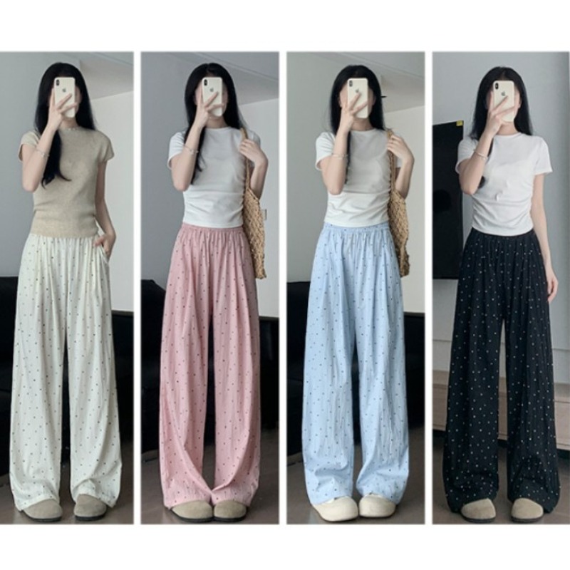 Women'S Fashion Trousers - Sleeping Pants Women Trousers Polka Dots