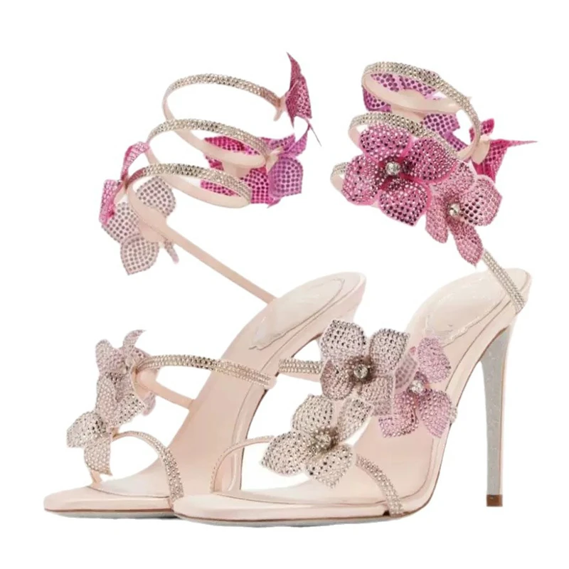 Women Fashion Ideas - Eilyken Sexy CRYSTAL Flower Thin High