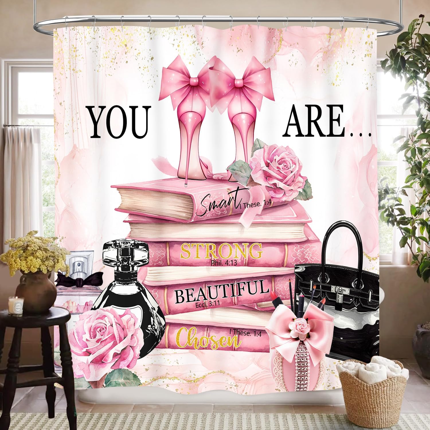 Women'S Fashion Magazine - Fashion Woman Shower Curtain for Bathroom,