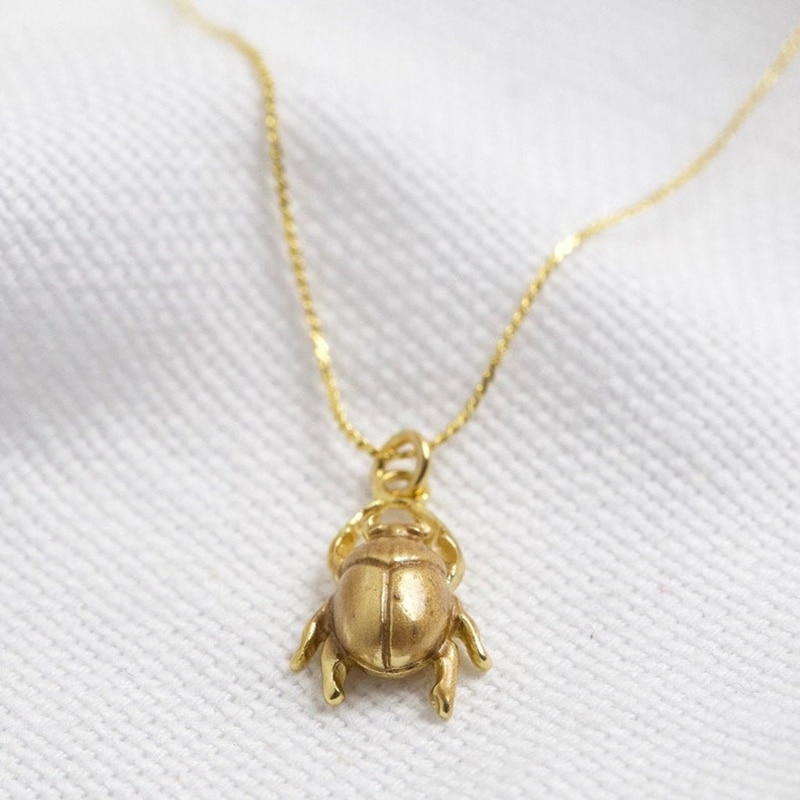 Women Fashion Egypt - Kinitial Viking Scarab Beetle Pendant Necklace