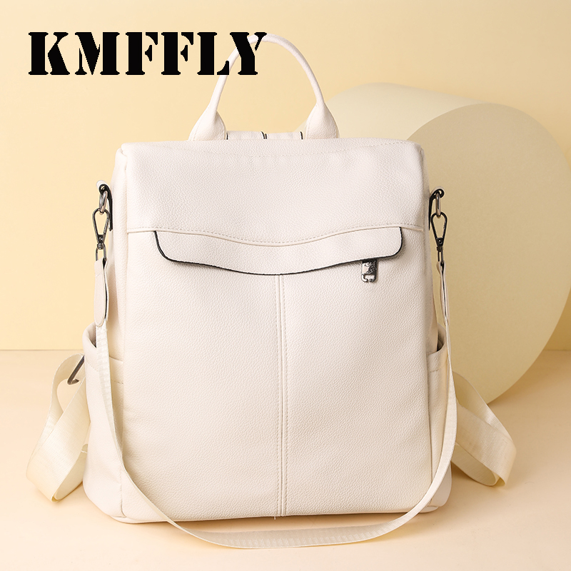 Women'S Fashion Magazine - Vintage Top Quality Leather Backpacks Large