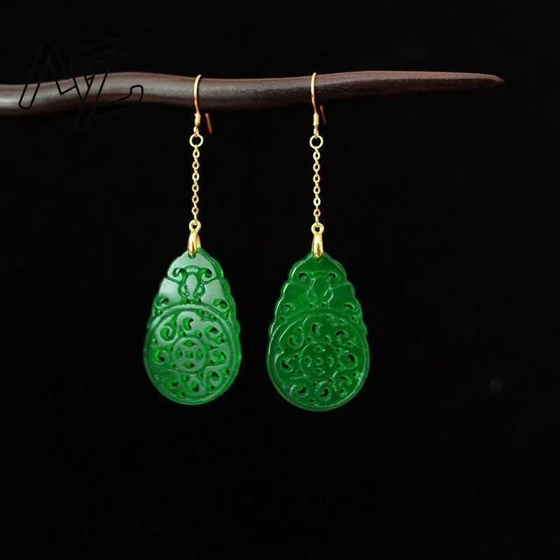 925 Silver Natural Green Jade  - Women'S Fashion Jewellery recension och pris
