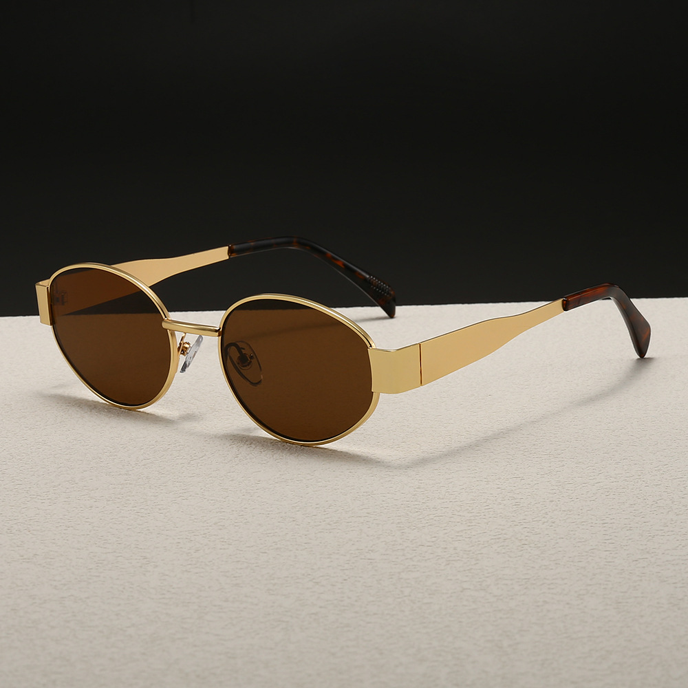 Trendy Round Frame Metal Sungl - Women'S Fashion Eyewear recension och pris