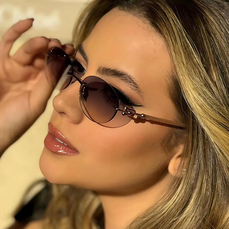 New Metal Frameless Oval Woman - Women'S Fashion Eyewear recension och pris