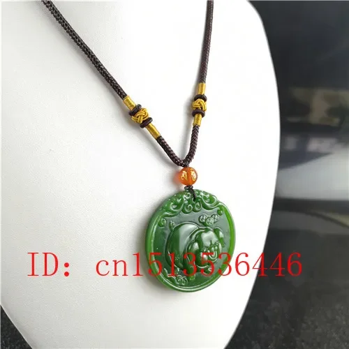 Natural Green Chinese Pig Carv - Women'S Fashion Jewellery recension och pris