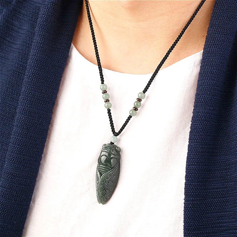 Natural Hetian Jade Cicada Pen - Women'S Fashion Jewellery recension och pris
