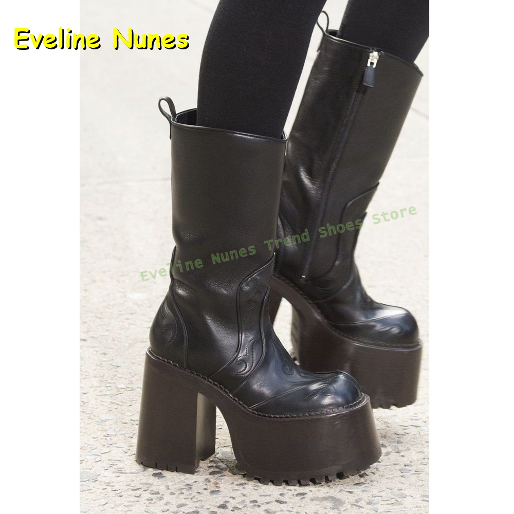 Embroidery Platform Knee High  - Women'S Fashion Trends Autumn 2025 recension och pris