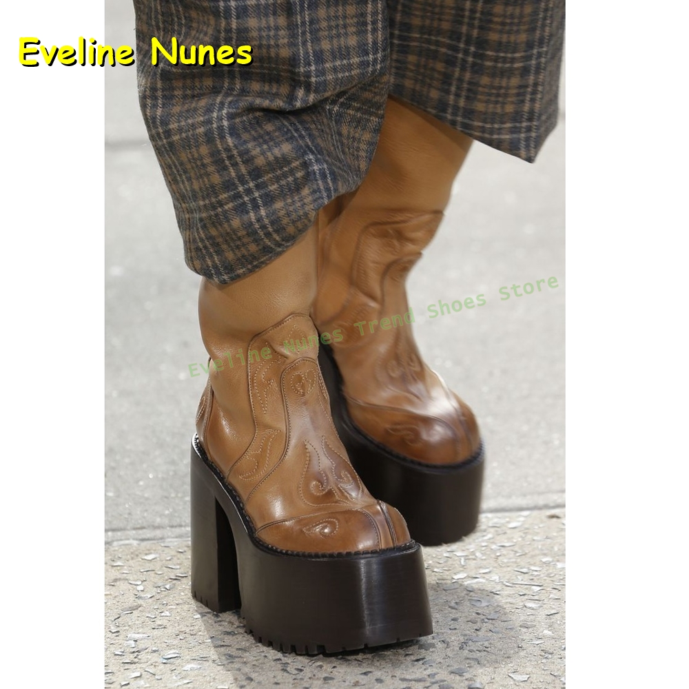 Embroidery Platform Knee High  - Women'S Fashion Trends Autumn 2025 recension och pris