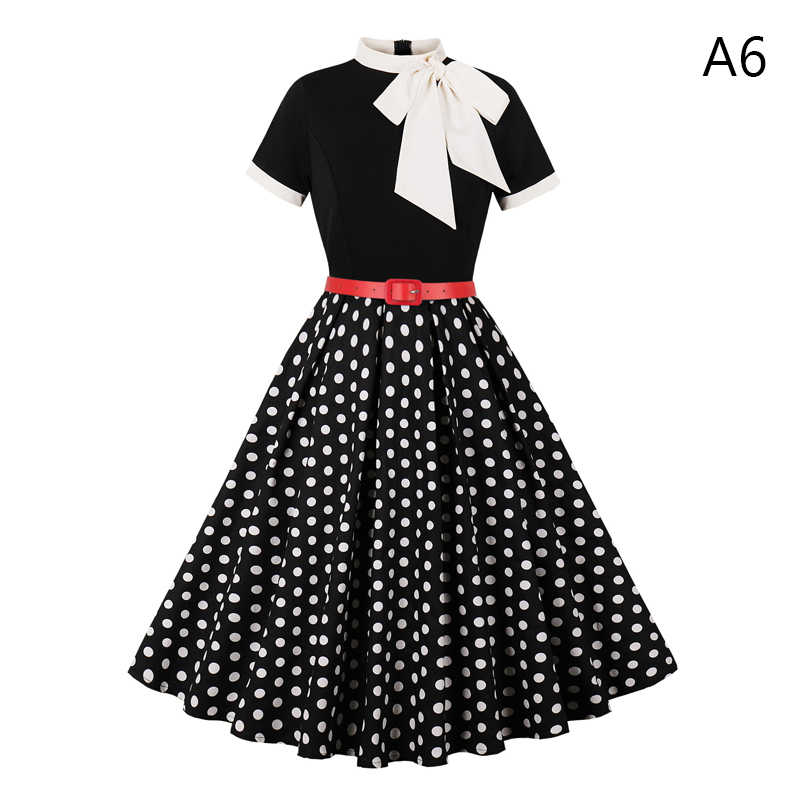 50 60s Vintage Dress Women Pol - Women'S Fashion From The 60S recension och pris