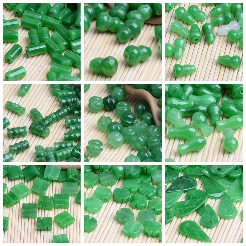 10pc Green Jade Gourd Leaves B - Women'S Fashion Jewellery recension och pris