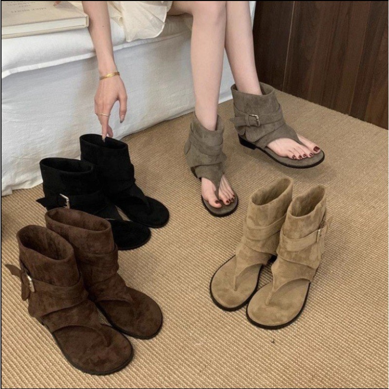 2025Spring Clip Toe Flats Sand - Women'S Fashion Trousers recension och pris