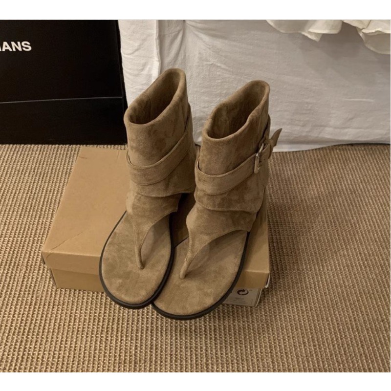 2025Spring Clip Toe Flats Sand - Women'S Fashion Trousers recension och pris