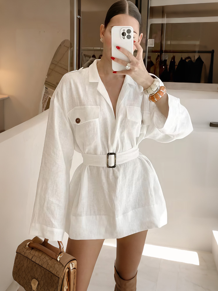 Tossy White Linen 2026 Summer  - Women'S Fashion Utility Belt recension och pris