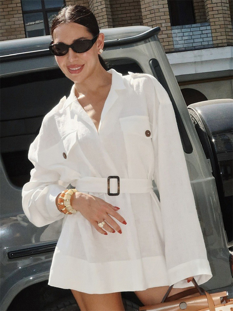 Tossy White Linen 2026 Summer  - Women'S Fashion Utility Belt recension och pris