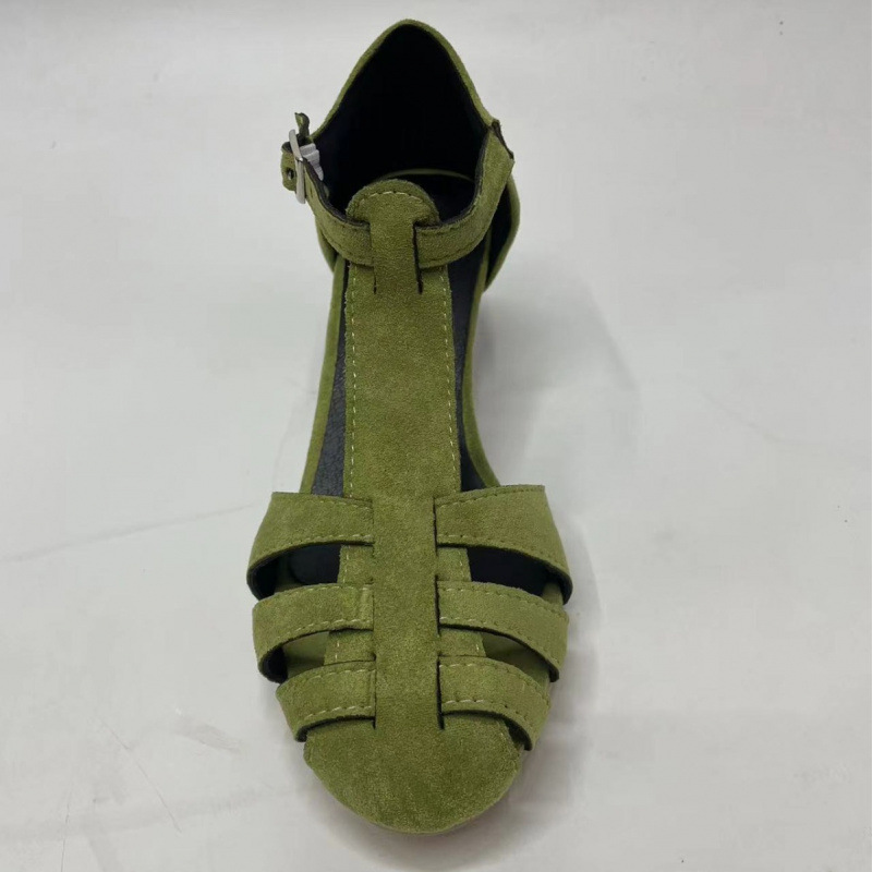 Women's Green Suede Kitten Hee - Spaghetti Strap Dress recension och pris