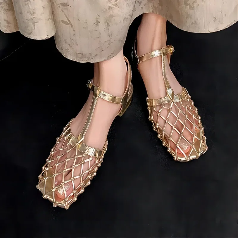 Women Weave Mesh Sandals Squar - Women'S Fashion Trends Summer 2025 recension och pris