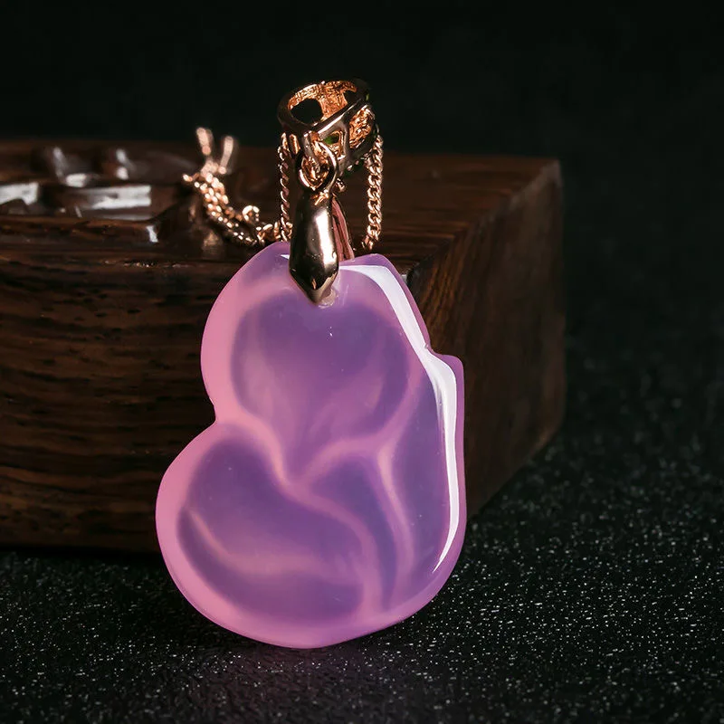 Natural Purple Agate Fox Penda - Women'S Fashion Jewellery recension och pris