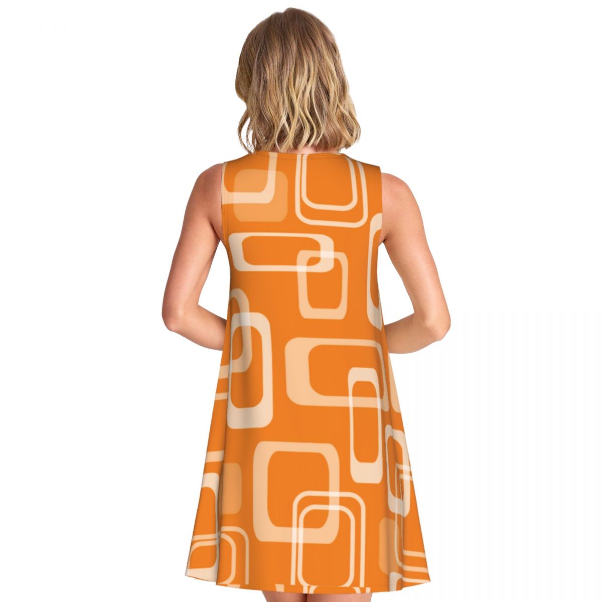 Orange Retro Mod Dress 60s Squ - Women'S Fashion Of The 60S recension och pris