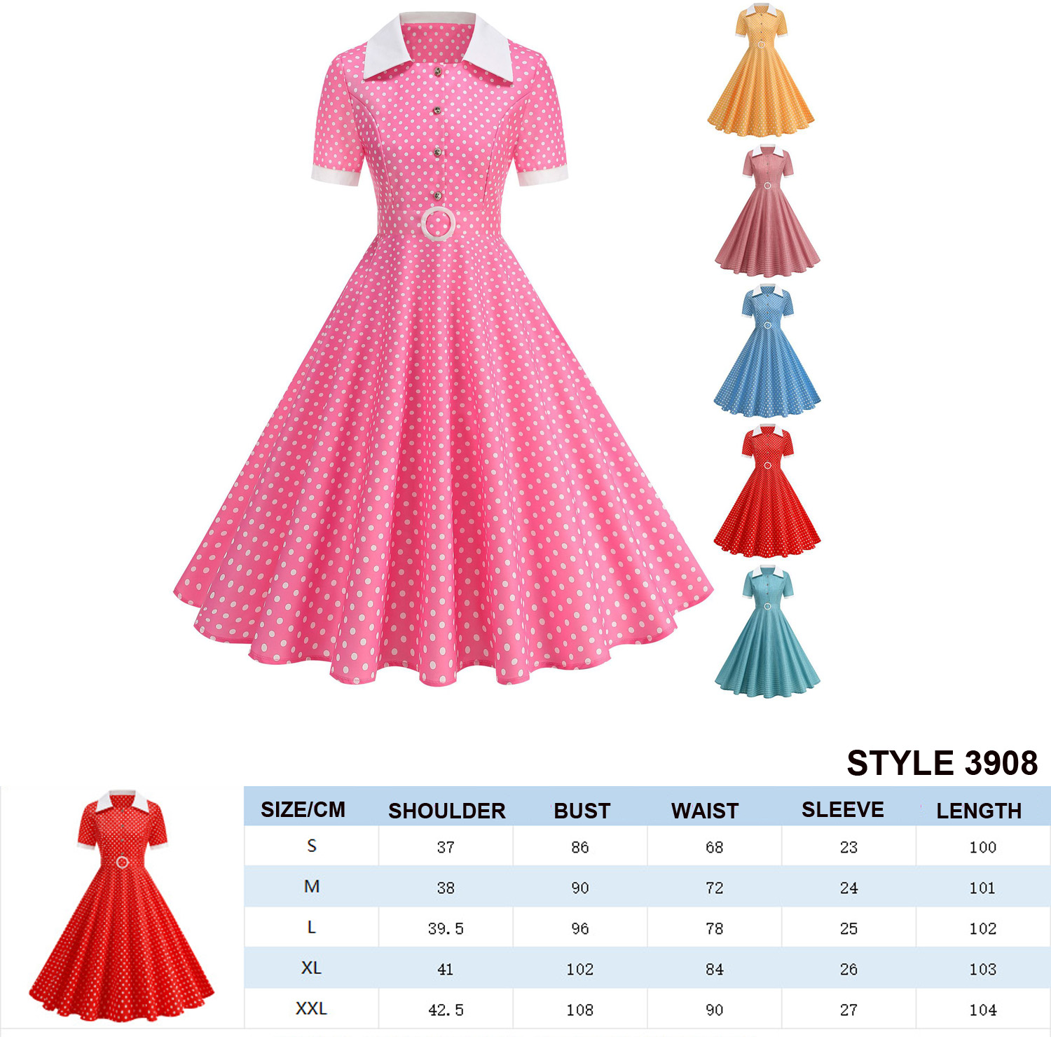 Plaid Vintage Office Summer Dr - Women'S Fashion From The 60S recension och pris