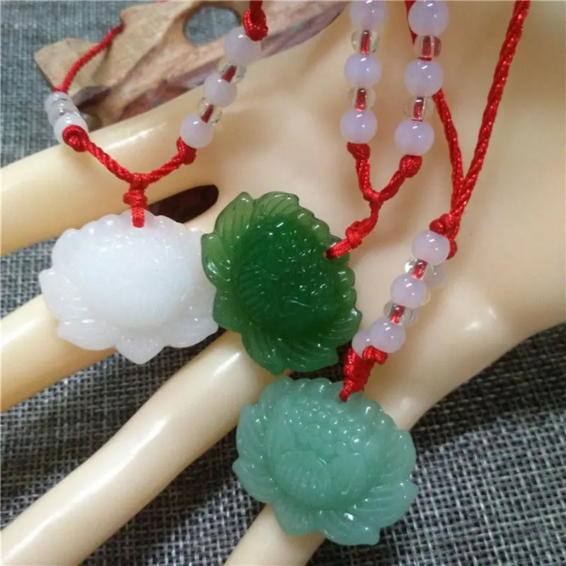 Natural Green Jade Lotus Penda - Women'S Fashion Jewellery recension och pris