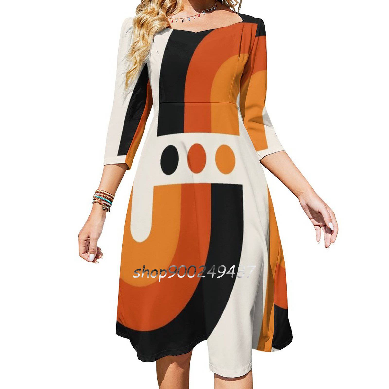 Sunset Rainbow Flare Dress Squ - Women'S Fashion Of The 60S recension och pris