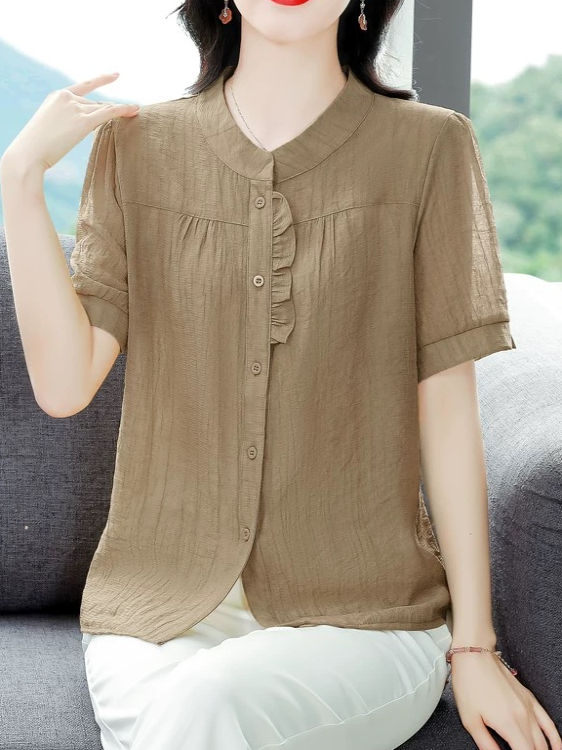 Fashionable Ice Silk Pleated C - Women Fashion Over 40 recension och pris