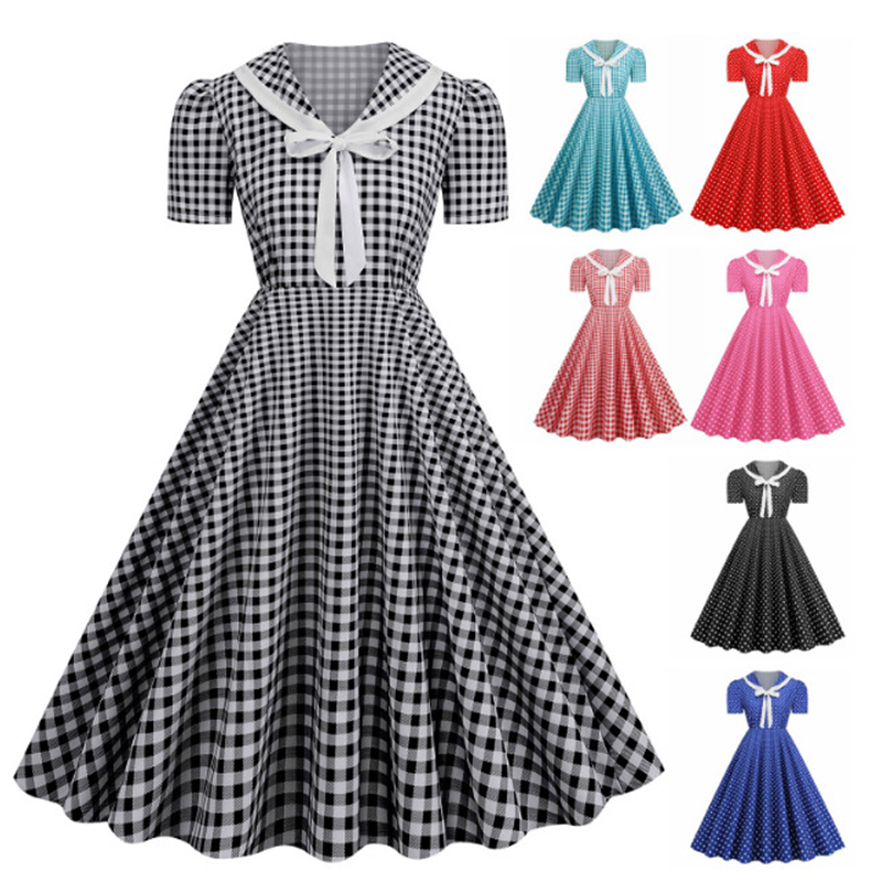 Polka Dot Printed Vintage Larg - Women'S Fashion Of The 60S recension och pris