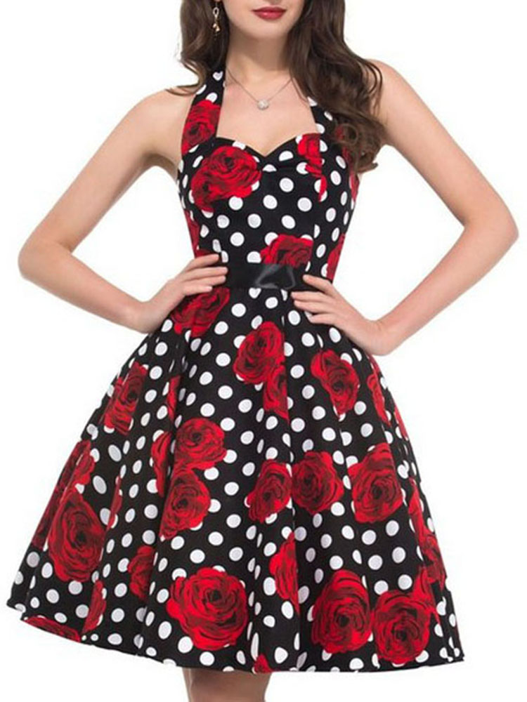 Women Summer Polka Dot Vintage - Women'S Fashion From The 60S recension och pris