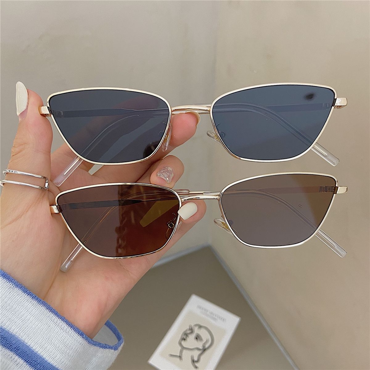 Fashionable Rhombus-Shaped Met - Women'S Fashion Eyewear recension och pris