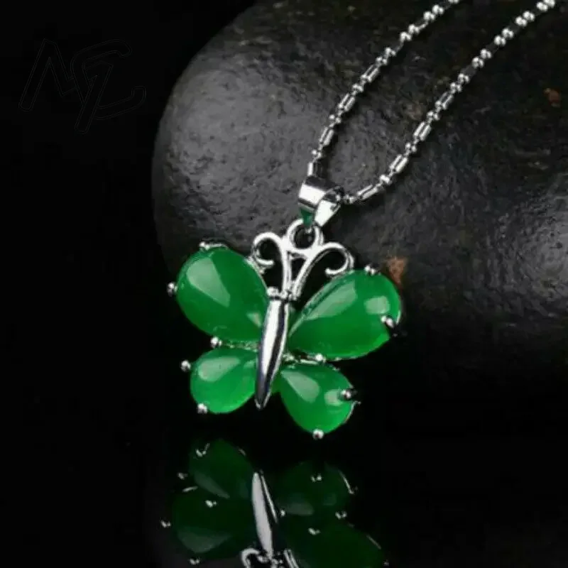 S925 Silver Green Jade Butterf - Women'S Fashion Jewellery recension och pris