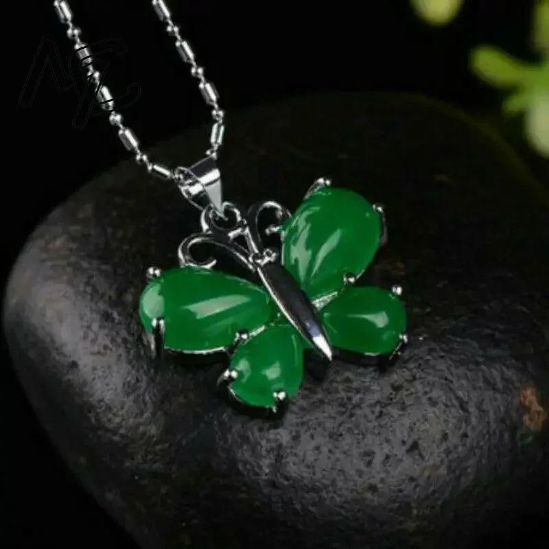 S925 Silver Green Jade Butterf - Women'S Fashion Jewellery recension och pris