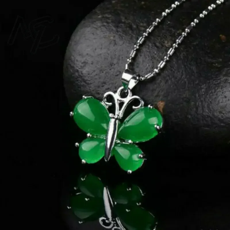 S925 Silver Green Jade Butterf - Women'S Fashion Jewellery recension och pris