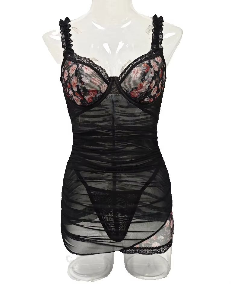 Women Lace Lingerie Dress Ruff - Spaghetti Strap Dress recension och pris