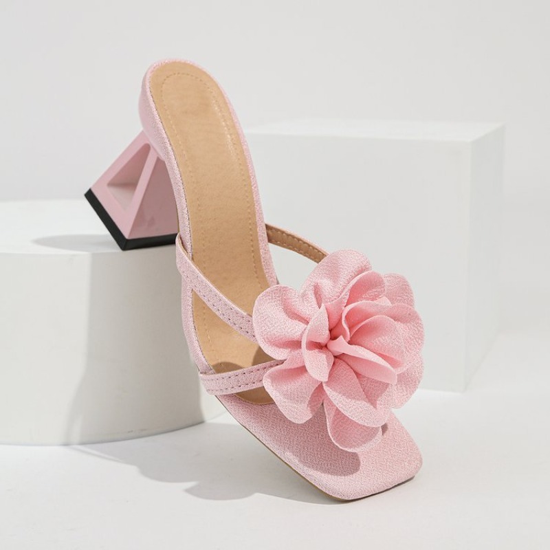 Womens 3D Flower Decor Sandals - Spaghetti Strap Dress recension och pris