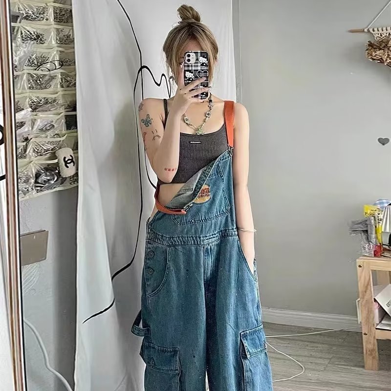 Retro Denim Loose Women Slim S - Women'S Fashion Trousers recension och pris