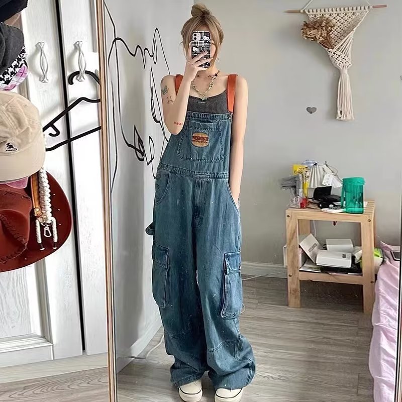 Retro Denim Loose Women Slim S - Women'S Fashion Trousers recension och pris