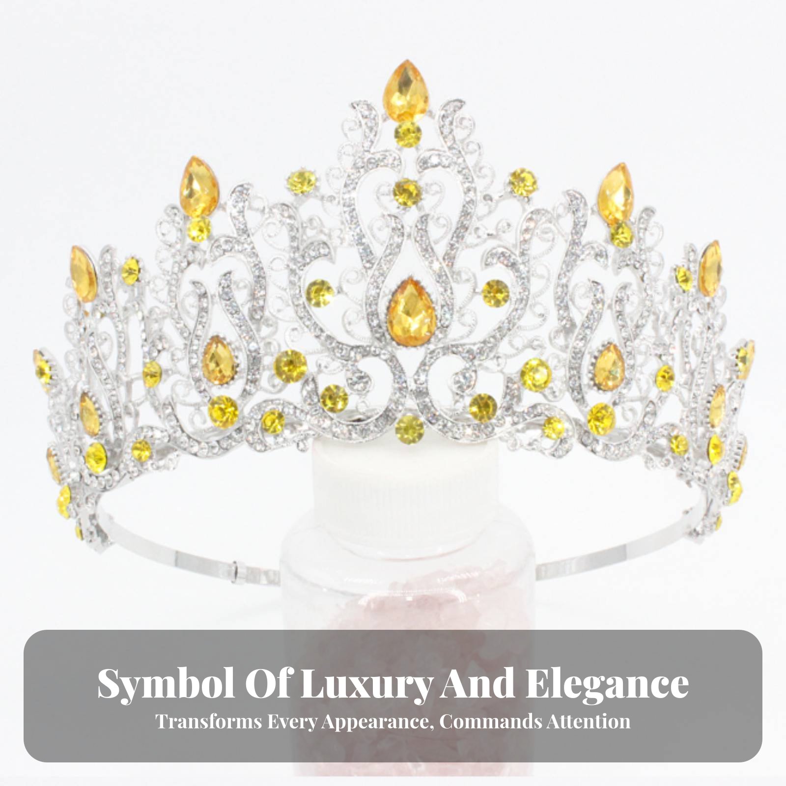 Crystal Pageant Crown Encruste - Women Queen Fashion recension och pris