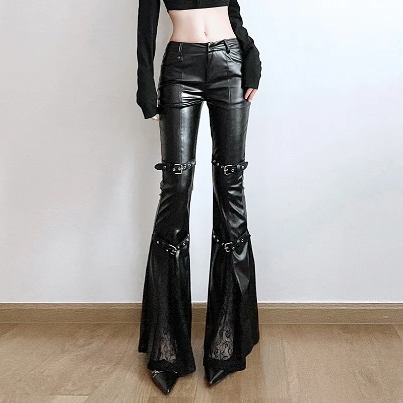 Women's PU Leather Flare Pants - Women'S Fashion Trousers recension och pris