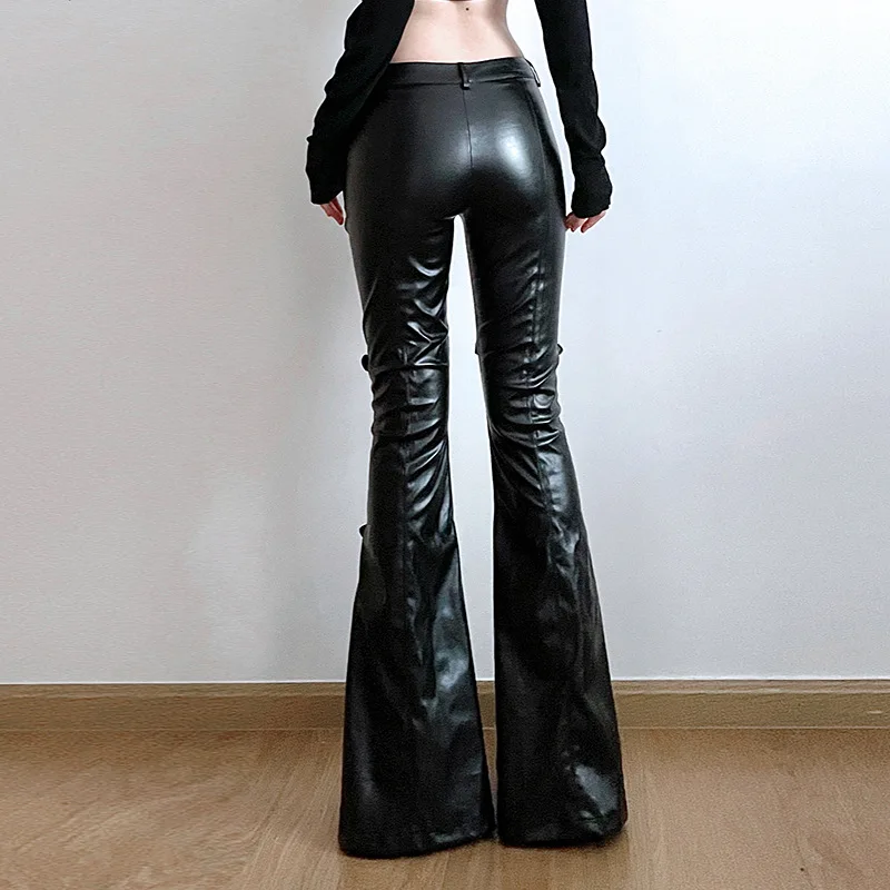 Women's PU Leather Flare Pants - Women'S Fashion Trousers recension och pris