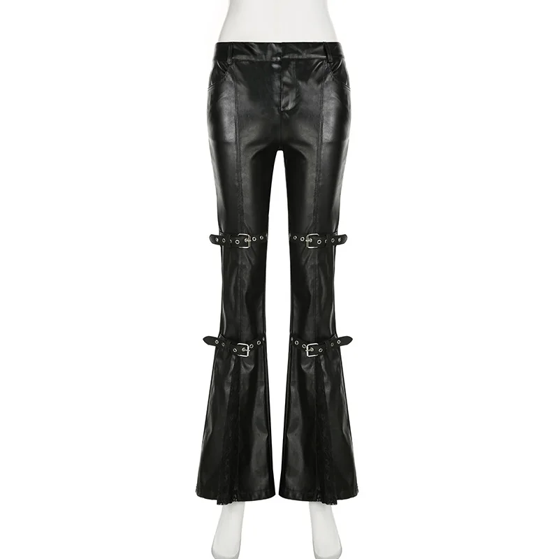 Women's PU Leather Flare Pants - Women'S Fashion Trousers recension och pris