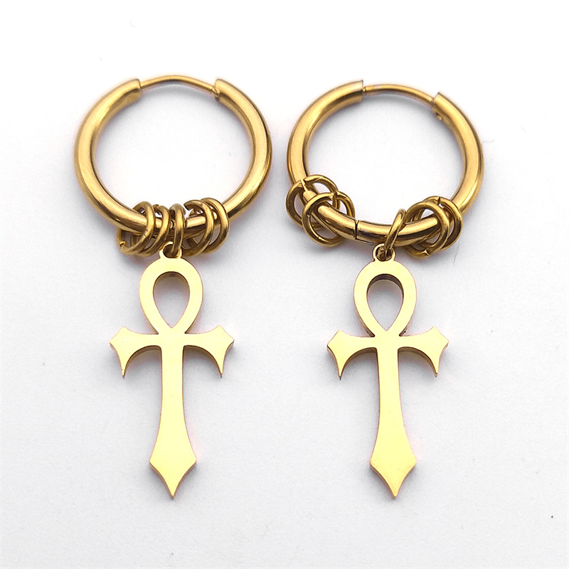 Egypt Ankh Cross Hoop Drop Dan - Women Fashion Egypt recension och pris
