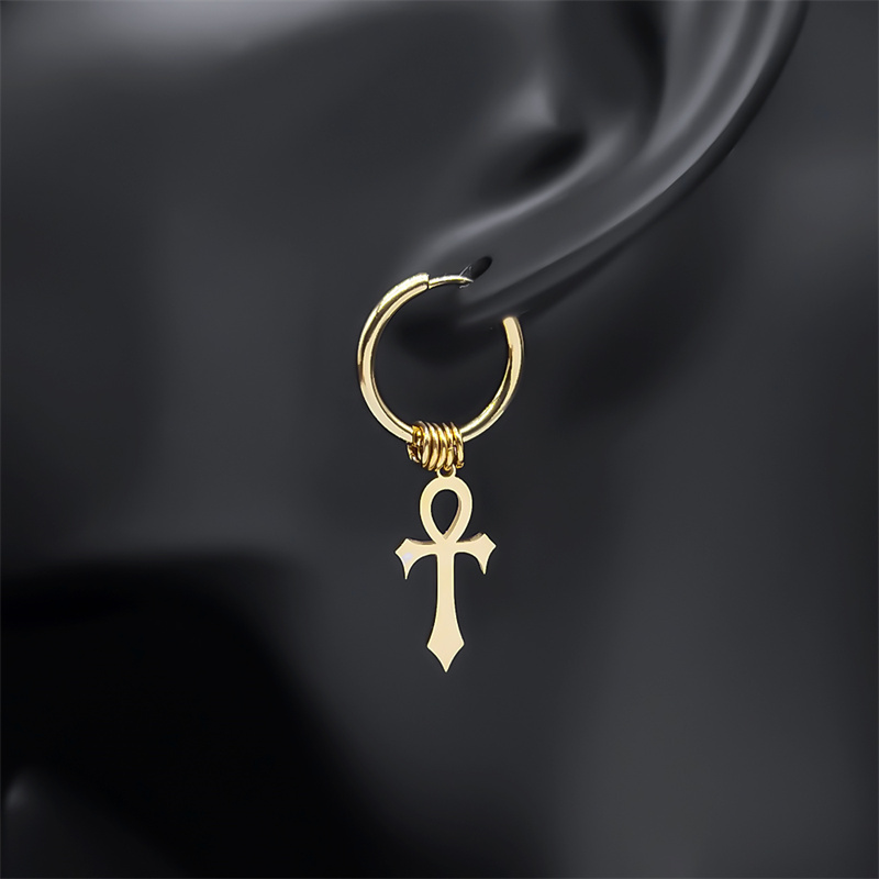 Egypt Ankh Cross Hoop Drop Dan - Women Fashion Egypt recension och pris